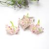 Simulación Mori Girl Flor de Hortensia Narciso de Cuatro Pétalos Flor de Melocotón Flor de Seda Cabeza Hecho a Mano DIY Adorno para el Cabello Escena Decorativa Flor Artística