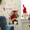 Hs4383Q Papai Noel Criativo Patinando Natal Autocolante de Parede Decorativo de Natal