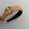 Faixa Larga de Tricô Estilo Coreano para Mulheres, Faixa de Cabelo Coroa Alta Outono e Inverno Acessório de Cabelo para Uso Diário, Presilha de Cabelo