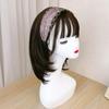 Faixa de cabelo de renda bordada estilo coreano com aba larga antiderrapante cobertura para cabelo com pressão cabelo branco cabelo quebrado grampo de cabelo acessórios de cabeça moda estilo estrangeiro faixa de cabelo