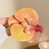 Didy No Tiene Miedo del Mismo Pasador Verde de Phalaenopsis Flor Lateral Flor Artificial Tocado Accesorios para el Cabello de Viaje a la Costa