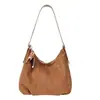 Bolso de hombro vintage transfronterizo de gamuza, gran capacidad, con flecos, diseño en forma de dumpling, para un look relajado y elegante, adecuado para el trabajo, y disponible para personalización
