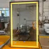 Espejo de Baño Giratorio Espejo de Baño con Luz LED Espejo de Plata Ultra Transparente Sin Cobre Espejo de Baño Antivaho Espejo de Lavabo Estilo Americano