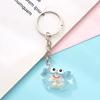 Nova promoção de capa para celular de animal marinho transparente acrílico luminoso pequeno caranguejo bolsa chaveiro pingente pequeno