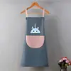 Avental de cozinha doméstico à prova d'água e de óleo moda feminina estilo coreano doméstico de cozinha anti-manchas e à prova de óleo macacão de cintura doméstico feminino