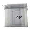 Bolsa de Gaze Organza Cor Pura Bolsa de Rede de Gaze Pequena Bolsa de Embalagem para Presente Pode Ser Impressa com Logo Bolsa Transparente para Amostra Atacado