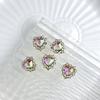 Lote de Nova Liga Chinesa Jóias de Unhas Diamante Colorido Gordura Quadrado Gotas de Água Xi Fei Zhen Huan Mesmo Palácio Armadura com Diamante