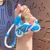 Llavero creativo de locomotora Sanrio con forma de gota de pegamento de dibujos animados, colgante para bolso de escuela, llavero de coche, pequeño regalo al por mayor