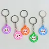 Nuevo Lote Caliente Llavero de Gato Lindo Llavero de Peluche Gatito de Dibujos Animados Accesorios Colgantes de Mochila de Goma Blanda de PVC