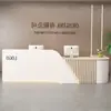 Nova recepção de empresa estilo chinês, balcão de bar, balcão de caixa, balcão de lobby, mesa pequena de escritório para loja moderna minimalista