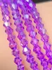 Miçangas de Cristal Pontiagudas de 4mm Acessórios para Roupas Miçangas Soltas com Ponta Dupla Miçangas de Vidro Romboide DIY Miçangas em Forma de Diamante