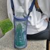 Bolsa de malla para llevar al aire libre, para llevar agua, para un solo hombro, para escalar montañas, para guardar bebidas, para estudiantes, para hervidor de agua