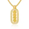 Nuevo Colgante de Moneda Vajra con Incrustaciones de Diamantes Estilo Chino para Mujer, Exquisito y Moderno Diseño Étnico, Venta al por Mayor de Collares de Gama Alta