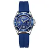 Reloj de cuarzo deportivo de moda para parejas transfronterizas, con diseño de fantasma de agua verde, informal, de silicona, para estudiantes, resistente al agua.