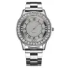 Comercio Exterior Popular de Moda Patrón Romano Incrustado de Diamantes Reloj para Mujer Reloj para Mujer Correa de Acero Reloj de Cuarzo para Mujer Fabricante Procesamiento y Personalización