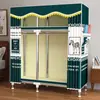 Guarda-roupa de tecido para uso doméstico, quarto, com estrutura de aço reforçada e espessada, durável e resistente, adequado para apartamentos de aluguel e espaços pequenos, fácil de montar