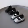 Botas de Couro Outono e Inverno para Meninas, Botas, Botas Curtas de Lantejoulas para Meninas, Sapatos de Couro Antiderrapantes de Princesa, Sapatos para Bebês e Crianças Pequenas, Sapatos Infantis da Moda