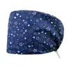 Gorro quirúrgico con hebilla ajustable estampado para hombres y mujeres, gorro de doctor/enfermera para consultorio dental y salón de belleza, gorra de trabajo de algodón puro de grado alimenticio