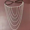 Cadena de Pierna de Cuerda Elástica Más Vendida de Amazon, Moderna Cadena Corporal de Múltiples Capas con Pedrería Sexy para Mujer