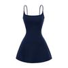 Roupa Feminina de Exportação Transfronteiriça Verão 2025 Estilo Europeu e Americano Vestido Regata Sem Costas Cor Sólida com Bojo para Mulheres Z625216