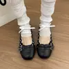 Nuevos zapatos Mary Jane de una sola hebilla para mujer 2026, con un diseño combinado de lunares estilo campus y puntera redonda para el trabajo, para estilizar la figura, cómodos