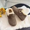 Zapatos Birkenstock Cálidos, Simples y Versátiles de Estilo Retro para Mujer Moda Invierno 2026 Botas de Nieve Casuales Cálidas con Suela Gruesa y Forro de Felpa