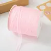 Rolo Grande de Fita de Organza Dupla Face de 1cm com Borda Branca, Fita de Organza Transparente para Laços Manuais DIY, Meias Infantis e Acessórios para Roupas de Boneca