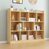 Librero de Madera Maciza de Pie para Niños Librero Simple Combinación Gabinete de Rejilla Gabinete Bajo Hogar Simple Moderno Gabinete de Almacenamiento