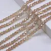Cuentas de Cristal Tierra de 6 mm Chapadas Color AB 1 Hilo Cuentas de Cristal Dispersas Cuentas de Vidrio Cuentas de Piña Material para Joyería Hecha a Mano Accesorios