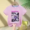 Grupo Bruja Cazadora Niños Niños y Niñas Estampado de Anime Moda Casual Camiseta de Manga Corta Nueva Transfronterizo