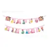 Suministros para Fiesta de Princesa Rosa Nuevos Transfronterizos Plato de Papel Mantel Bandera Juego de Decoración para Fiesta de Cumpleaños Infantil