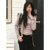 Bufanda Suave Enviada Cierre de Cordón Hombros Descubiertos Tejido Fino Superior para Mujer Otoño Adelgazante Favorecedor 26304