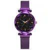 2019 Nuevo estilo reloj magnético para mujer estilo coreano simple moda Cielo Estrellado reloj de cuarzo tremolo reloj de mujer