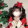 Caperucita Roja Navideña Diseño de Industria Pesada Sombrero Pequeño Navideño para Niños Pasador para el Cabello Niñas Adornos Lindos Tridimensionales para la Cabeza