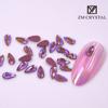 Nuevo color moca púrpura loto uña diamante de forma especial color gelatina diamante plano uña joyería DIY uña Pedrería