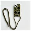 Funda con cordón cruzado para iPhone 15 Pro Max con diseño de flores creativas para Apple 14, transparente, 13 y 12
