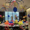 Decoraciones de Globos de Fuegos Artificiales de Tira Larga de Colores Dopamina Cumpleaños Año Nuevo Techo de Aula Montaje de Escena Accesorios de Ambiente