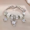 Pulsera de Abalorios de Mariposa Europea y Americana Transfronteriza Nueva, Joyería de Mano Moderna y Sencilla para Mujer, Temperamento de Lujo Ligero, Accesorios de Nicho y Versátiles
