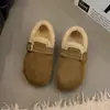 Zapatos Birkenstock Bean Bean de Suela Gruesa para Mujer 2026 Tendencia Nuevo Estilo Invierno Exterior Zapatos de Algodón con Plus Terciopelo Zapatos Peludos Cálidos