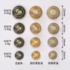 Cuadrícula Metal Botones Cosidos a Mano Abrigo de Lana Chaqueta Traje Botones Formales Botones Botones Dorados