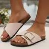 Zapatillas planas para mujer, zapatos de playa, sandalias casuales de verano