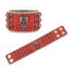 Pulsera Punk Popular Transfronteriza Europea y Americana Estilo Hip-Hop Pedrería Calavera Cruz Decoración de Muñeca Pulsera Fiesta