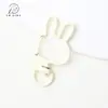 Hebilla de Primavera Pintada de Colores Llavero de Conejito Giratorio Universal Color Caramelo Accesorios para Joyería DIY Aleación de Zinc