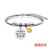 Pulsera europea y americana transfronteriza de acero inoxidable hueso de serpiente pulsera girasol inspiracional regalo de vacaciones grabado pulsera de acero titanio al por mayor