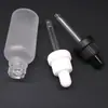 Nuevo Envase de Vidrio para Cosméticos, Botella de Aceite Esencial de Cabeza Grande Negra y Blanca, Botella de Aceite Esencial Esmerilada de 30 ml, Múltiples Especificaciones