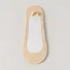 Calcetines de barco para mujer en verano, calcetines antideslizantes de silicona para tacones altos, calcetines poco profundos de seda helada con suela de algodón, calcetines invisibles sin costuras