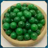 Dragón de hierro verde crudo jade jadeíta calcedonia esmeralda cuentas sueltas cuentas redondas accesorios para joyería tejida con cuentas a mano diy lote de cuentas