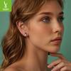 Aretes de bola de Navidad originales con charm de plata, muñeco de nieve, aretes de plata de ley s925 con cuentas de concha creativas para mujer, regalo de Navidad