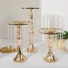 Portaflores de Hierro Estilo Europeo de Lujo Ligero, Decoración para Firma de Mesa Principal de Boda, Florero Dorado Galvanizado, Superventas Transfronterizo