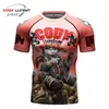 Nueva Camiseta de Manga Corta con Estampado Digital 3D de Otoño Patrón Animal Ropa Deportiva Ajustada Ropa de Fitness para Hombre